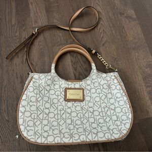 NWOT CALVIN KLEIN Top Handle/ Side Shoulder Monogram Purse